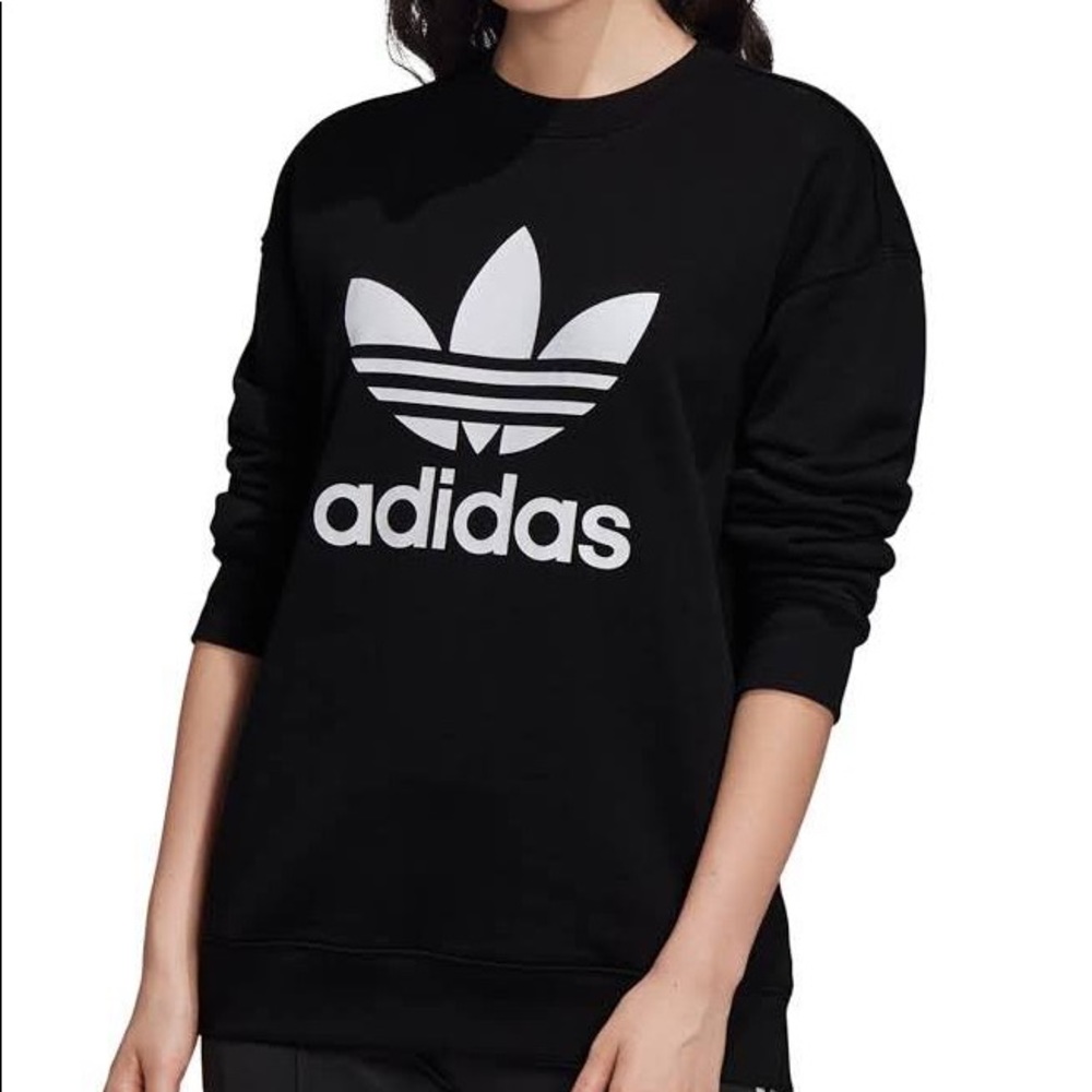 adidas logo black sweatshirt
